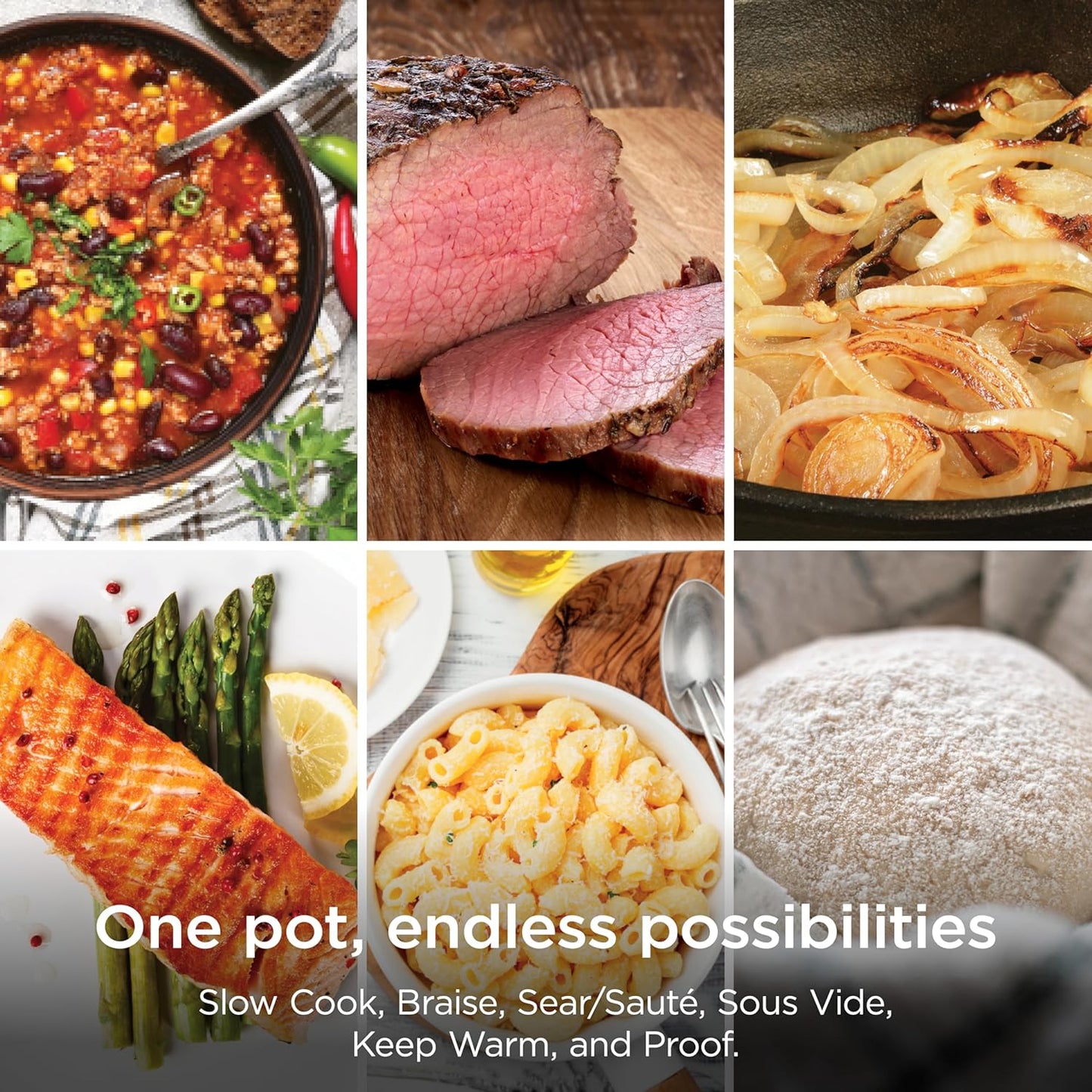 Ninja® 12-in-1 PossibleCooker™ PLUS | 8.5-qt - Sous Vide & Proof Multi-Cooker | Slow Cooker, Dutch Oven & More | Glass Lid & Integrated Spoon | Nonstick | Oven Safe Pot to 500°F | Black | MC1010