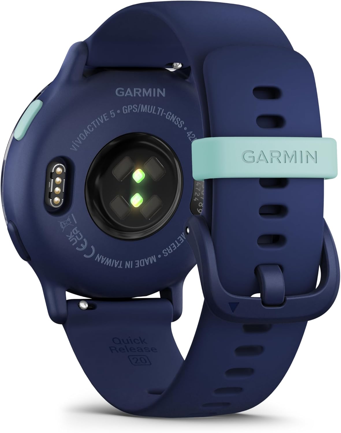 Garmin Vivoactive 5, Health and Fitness GPS Smartwatch for Men and Women, Metallic Navy Bezel w/Navy Case and Silicone Band, 1.2” AMOLED Touchscreen Display, 11 Days Battery Life (Bundle)