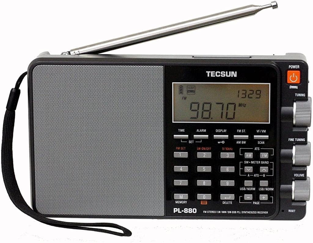 Tecsun PL880 Portable Digital PLL Dual Conversion AM/FM Longwave Shortwave Radio with SSB (Single Side Band) Reception