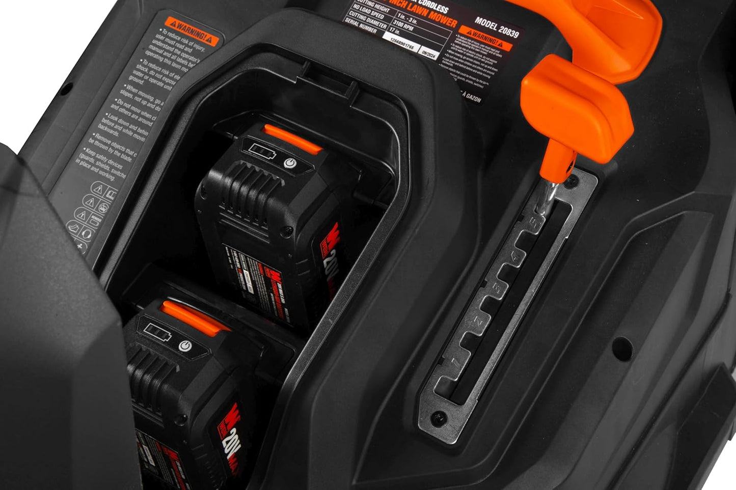 WEN 20V Max 2-in-1 19-Inch Cordless Brushless Lawn Mower and Mulcher with Two 5Ah Batteries and Dual Port Charger (20839)