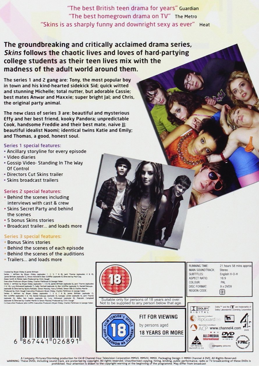 Skins Complete First Second and Third Series