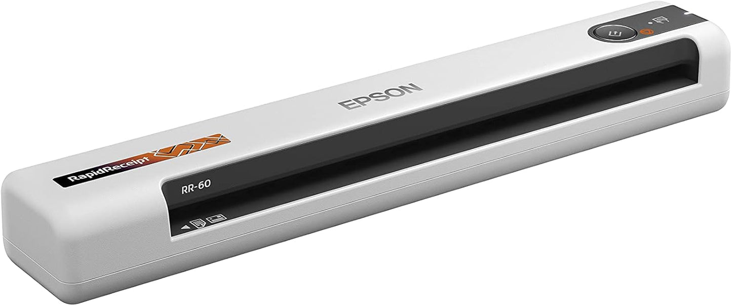 Epson RapidReceipt RR-60 Mobile Tax Receipt and Color Document Scanner with Complimentary Data Management Software for PC & Mac