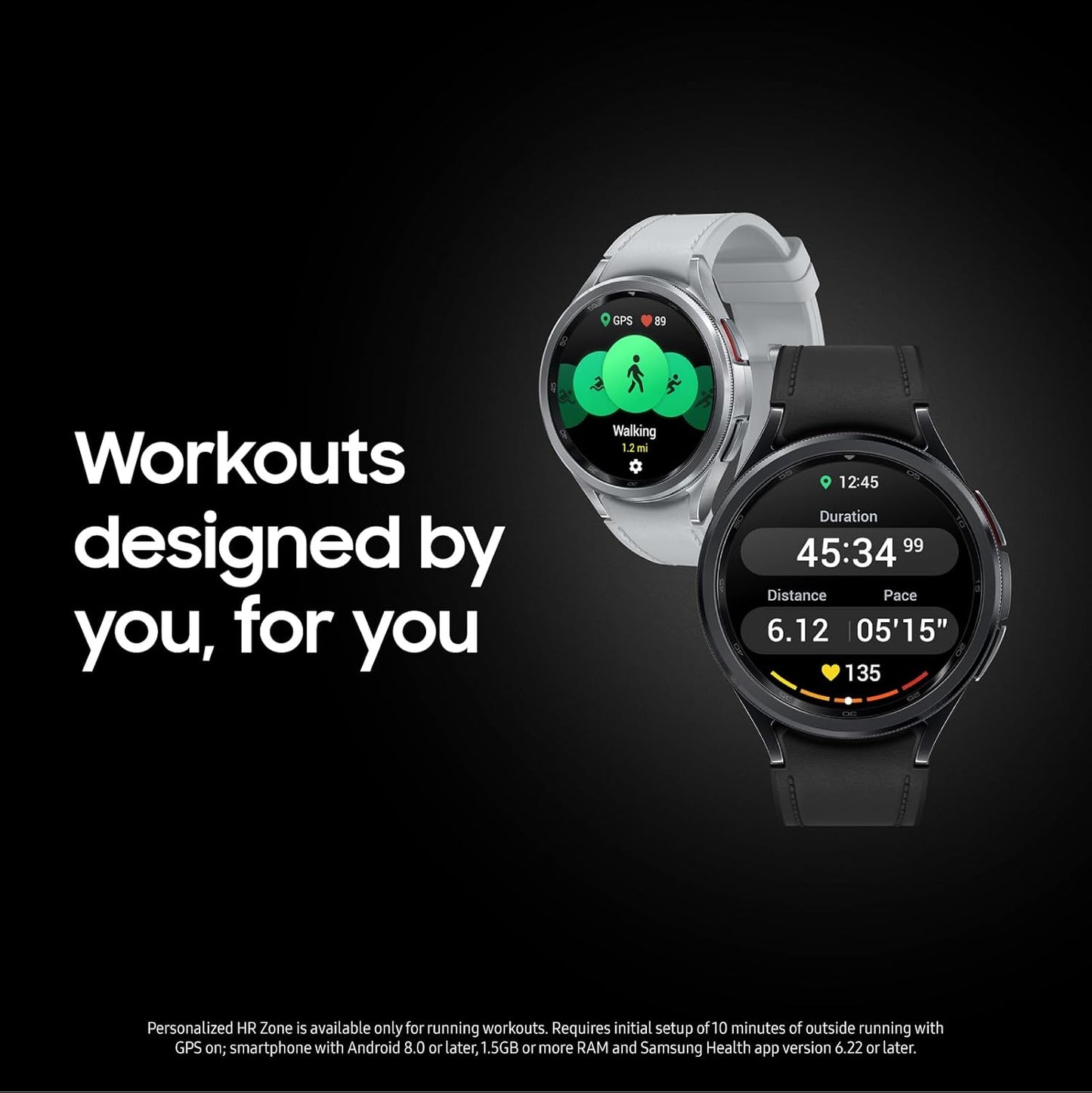 Samsung Galaxy Watch 6 Bespoke Edition 43mm Exclusive Bluetooth Smartwatch, Health, Fitness, Sleep, HR Tracker, Improved Battery, Sapphire Crystal Glass, US Version, Silver D-Buckle Band, Hybrid Blue