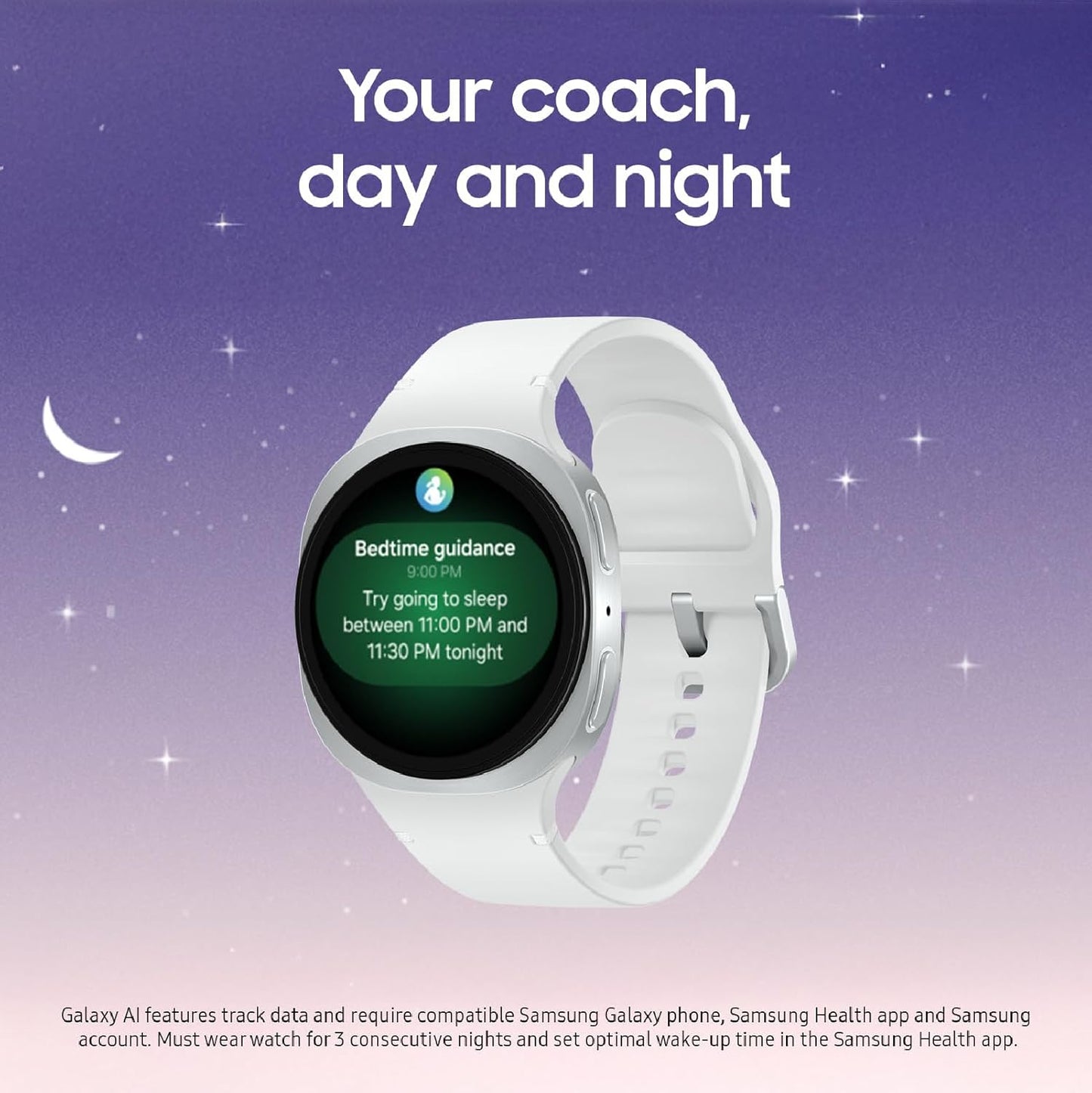 Samsung Galaxy Watch 8 (2025) 44mm Bluetooth Smartwatch, Cushion Design, Fitness Tracker, Sleep Coaching, Running Coach, Energy Score, Heart Rate Tracking, Graphite US Version, 2 Yr Warranty