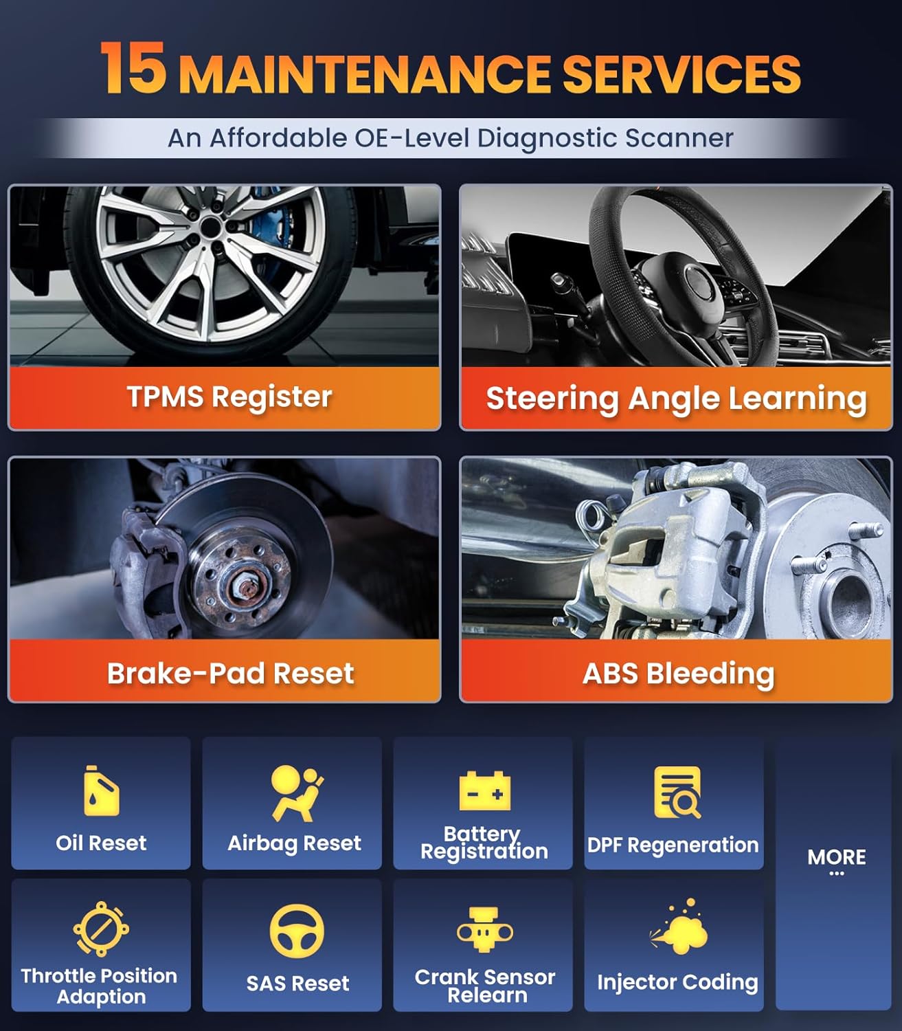 OBD2 Scanner for Toyota/Lexus/Scion, OM701 All Systems Diagnostic Tool with 15+ Resets (Oil/ETC/EPB/ABS/SAS/BAT Register...), Full OBDII Functions Read&Erase Fault Codes, Free Software Update