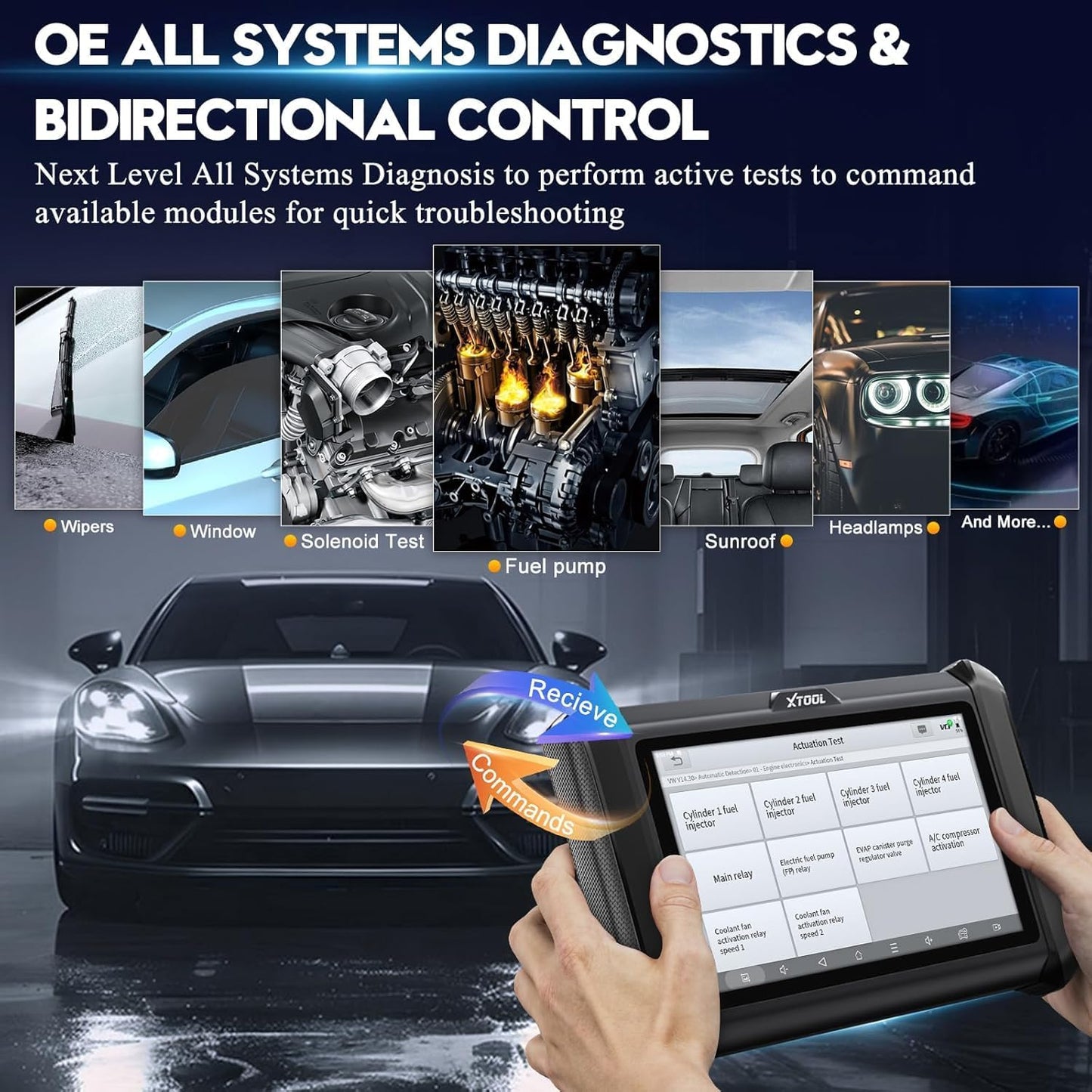 XTOOL D7W Wireless OBD2 Scanner Diagnostic Tool 2026 AI-Assisted Bidirectional Scan Tool Upgraded of D7/D7S/D7BT, ECU C0ding, 39+ Resets, CAN FD & DoIP, All System Scanner for Car, 3-Yr Update