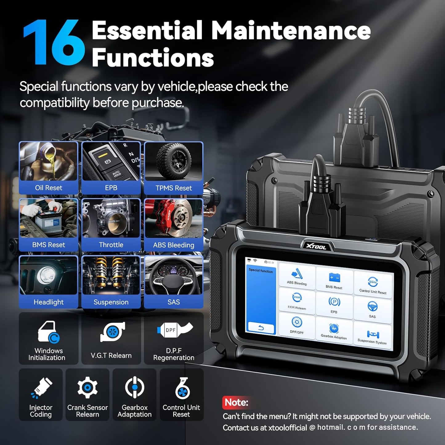 XTOOL D5S OBD2 Scanner with Touchscreen, Code Reader for Cars & Trucks with 16 Resets, Crank Sensor Relearn, Throttle Relearn, EPB, FCA, CAN FD for GM, Engine ABS SRS Transmission Car Diagnostic Tool