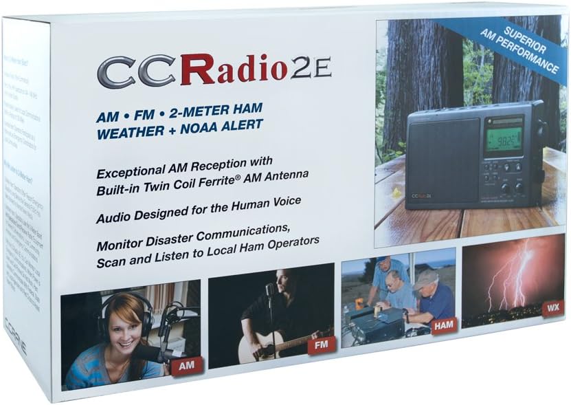 C. Crane CCRadio-2E Enhanced Portable AM FM Weather and 2-Meter Ham Band (Black) CC2BE