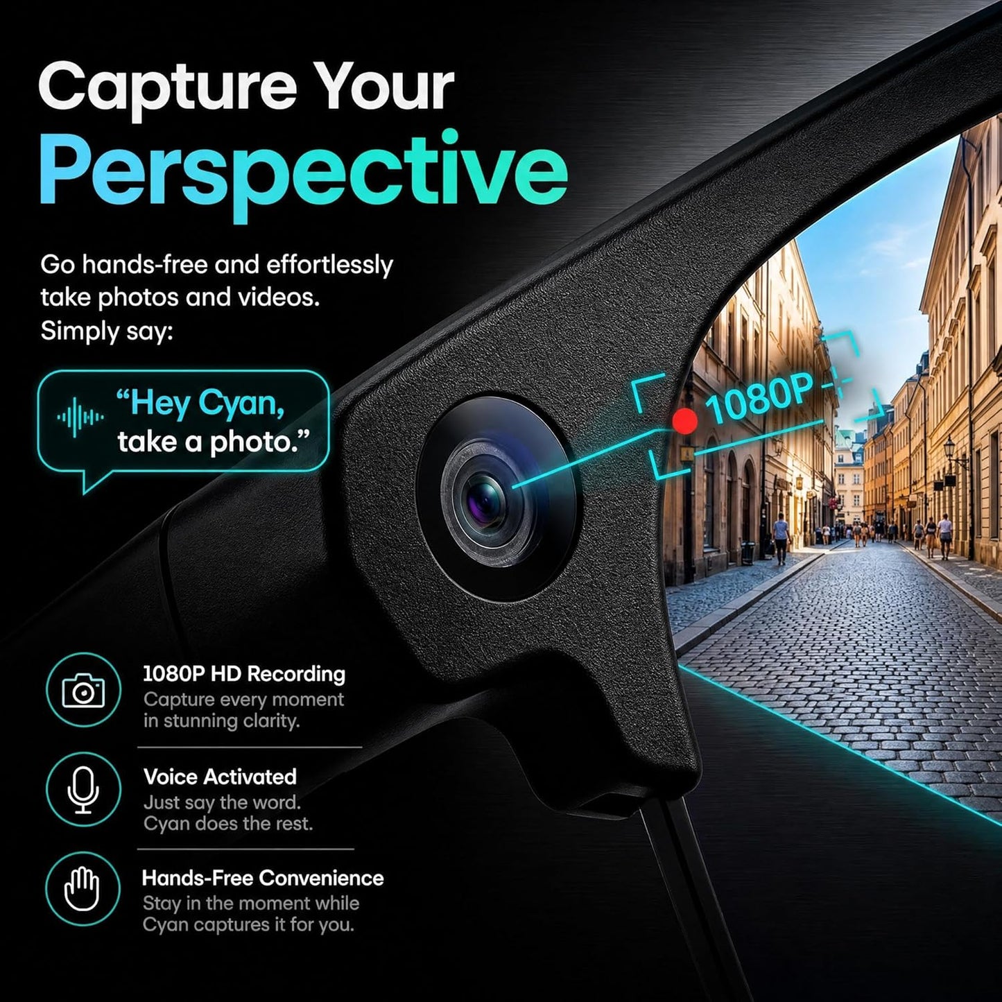 AI Smart Glasses with Camera, 8MP Camera Glasses for Life Vlog Travel Work, 4K Video Recording glasses for Women Men, Real-Time Translation, Voice Assistant, Calls, Bonus Blue Light Lenses Included