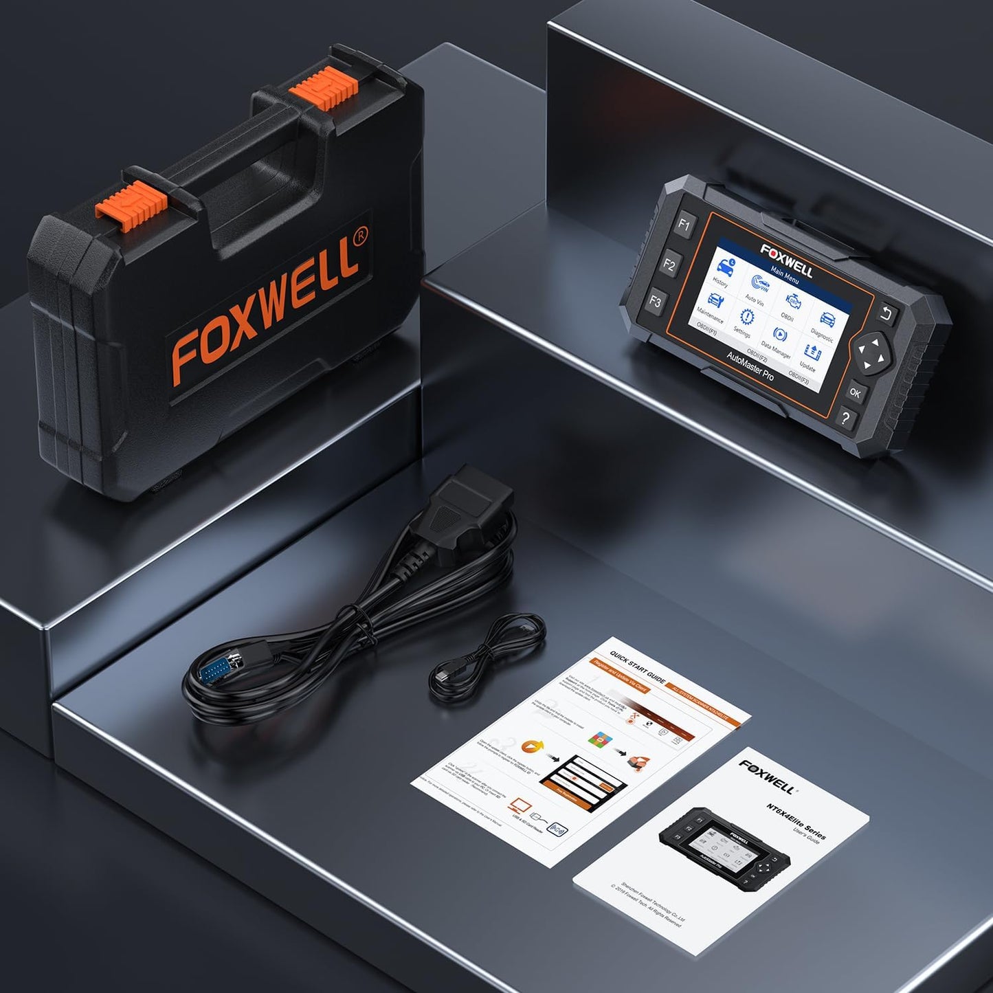 2026 FOXWELL NT624 Elite OBD2 Scanner, All System with 8 Resets ABS Bleeding/SAS/Oil/TPS/EPB/BRT/Injector/D-P-F Resets Battery Test Upgrade of NT614 Elite Car Code Reader Scan Tool for All Cars
