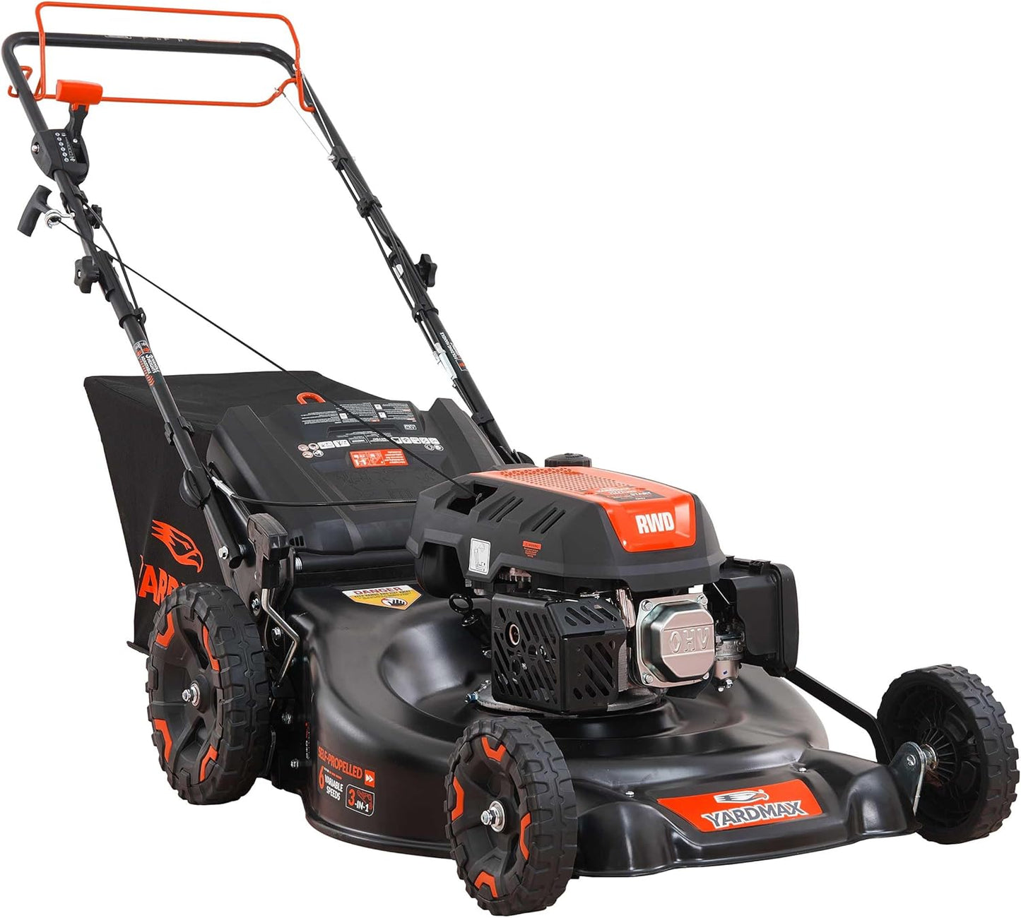 24 in. 201 cc Select PACE 6 Speed CVT High Wheel RWD 3-in-1 Gas Walk Behind Self-Propelled Lawn Mower W/Recoil Start