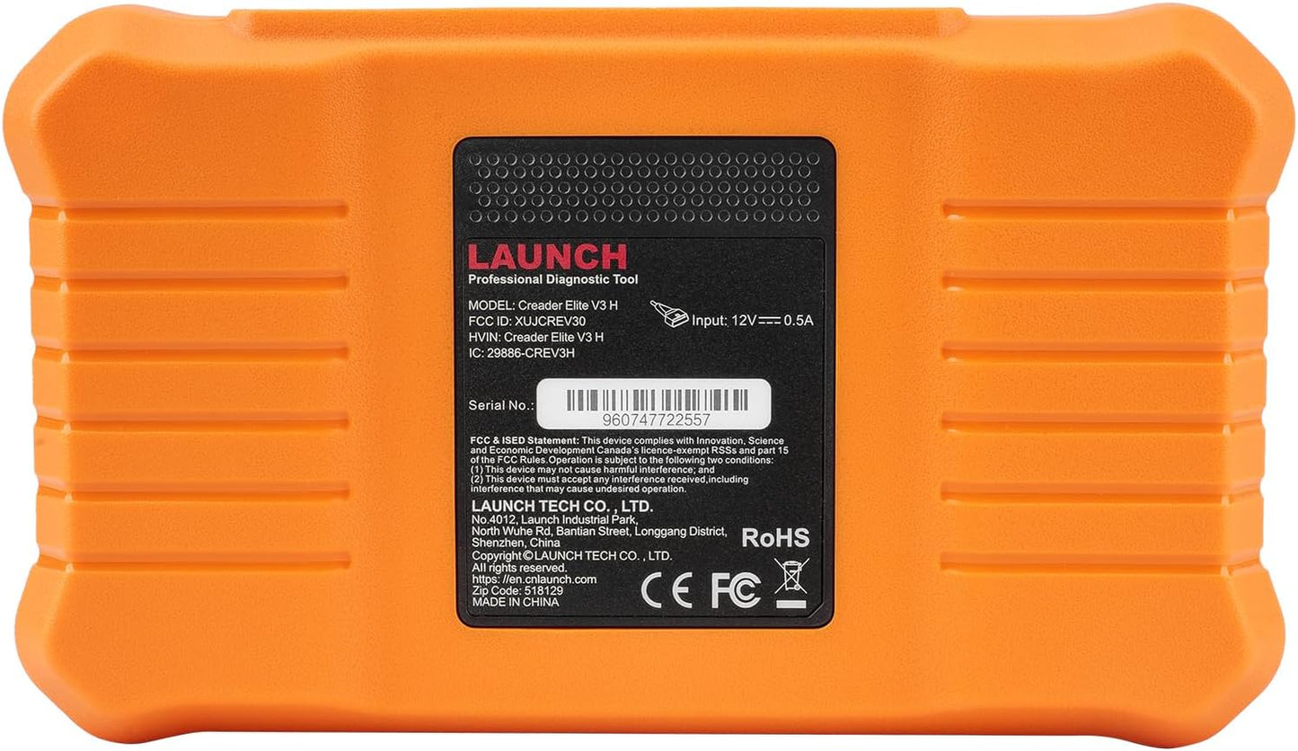 2026 LAUNCH Creader Elite V3.0 for Honda Acura OBD2 Scanner, Full Systems Bi-Directional Scan Tool, All Reset Services, Full OBD2 Code Reader, AUTOVIN, Battery Registration, Lifetime Free Update