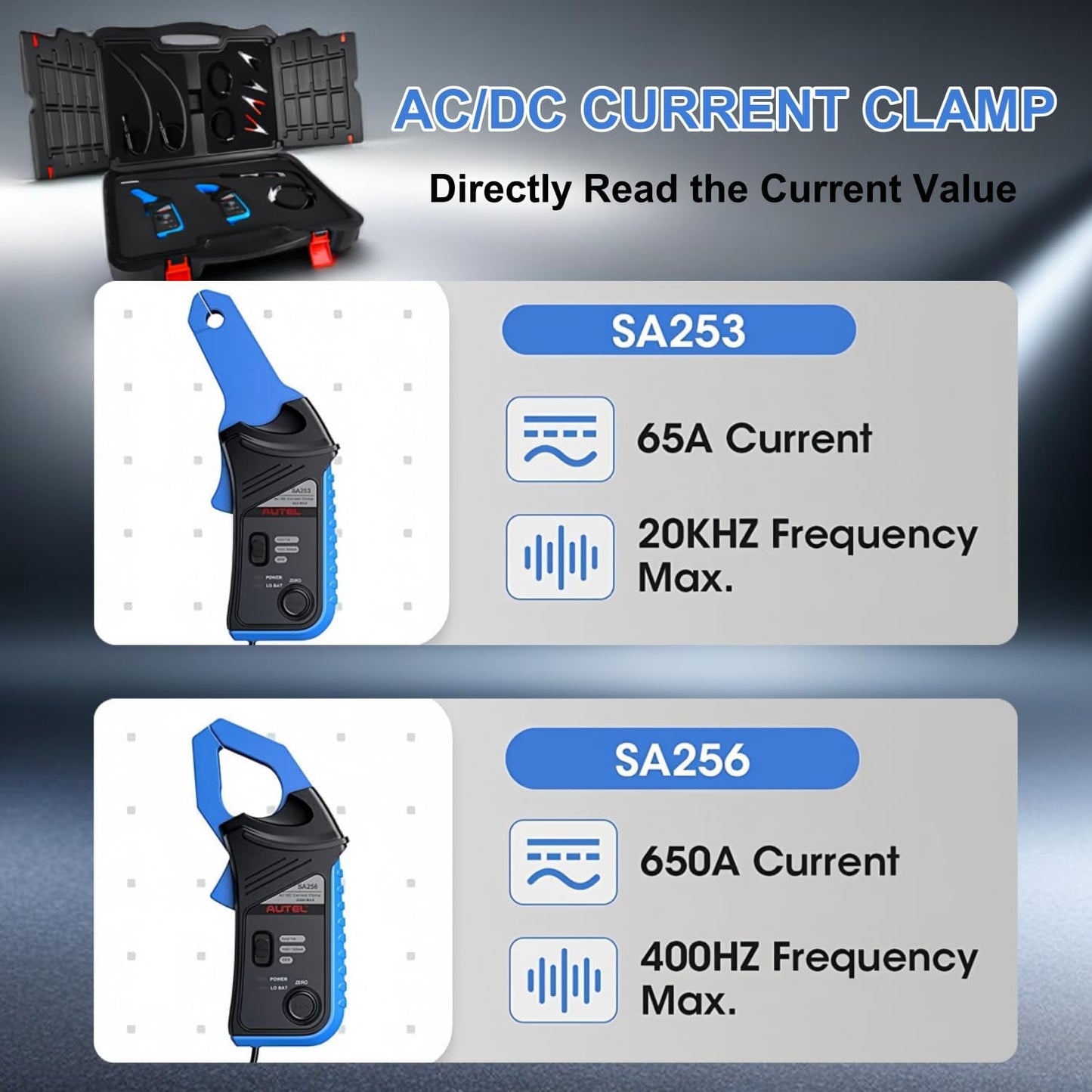 Autel MaxiSys MSOAK Oscilloscope Accessory Kit, Compatible with Autel Scanner Ultra S2/ Ultra/ MS919/ MP408, Includes 65/650A Current Clamps, Coil On Plug Probe, HT Extension Lead and Battery Clip