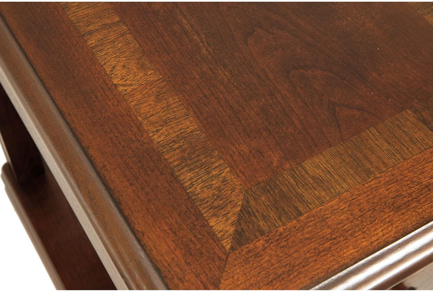 Signature Design by Ashley Breegin Chair Side End Table, 1 Drawer, 1 Fixed Shelf, Veneers, Wood, 13.13" W x 22.13" D x 23" H, Brown