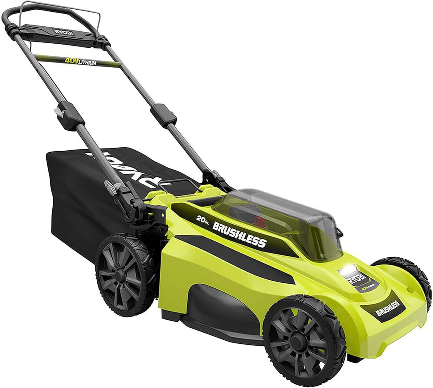 RYOBI Lawn Mower 20 in. 40-Volt Lithium-Ion Brushless Cordless Walk Behind