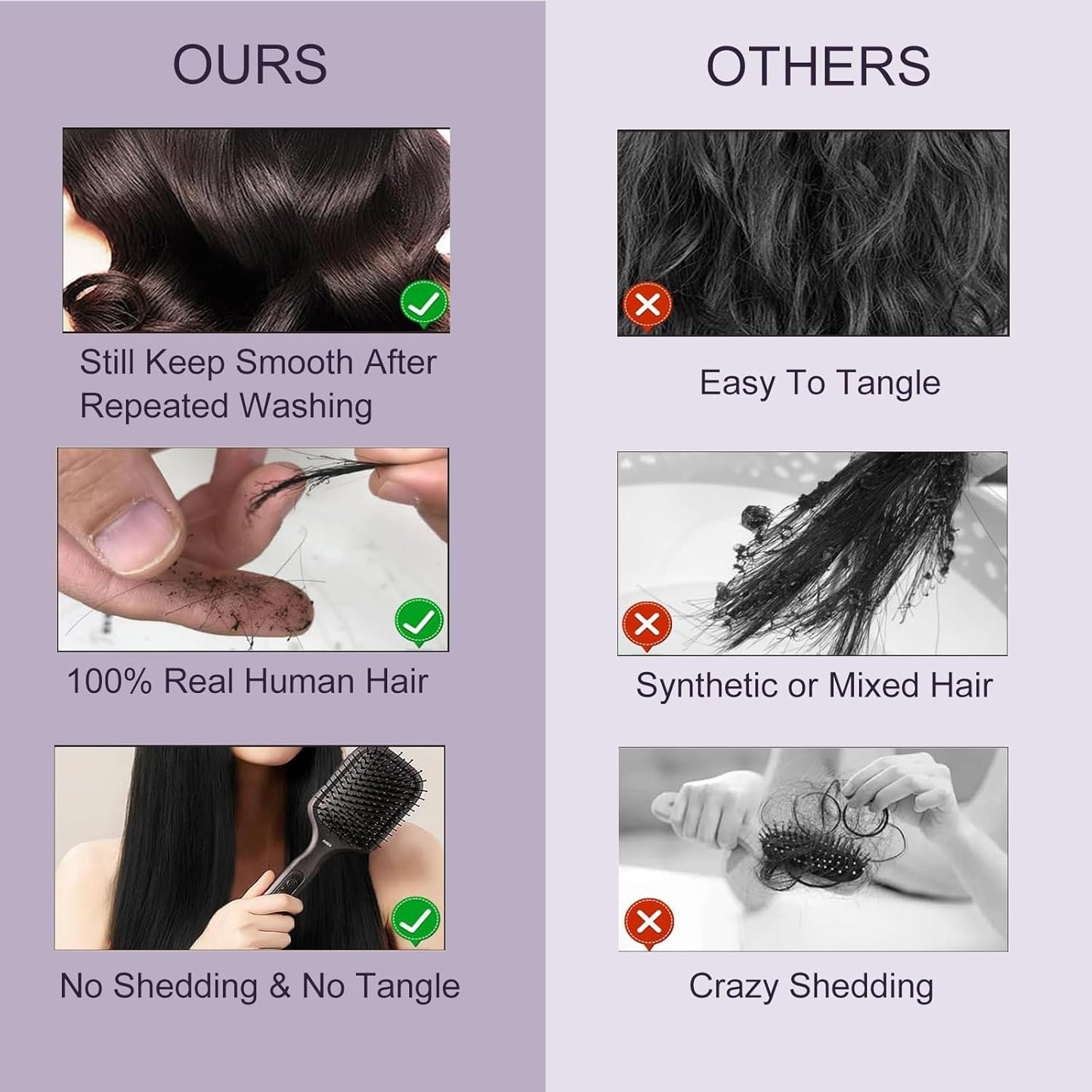Deep Wave Human Hair Bundles, 22 24 26 Inch 13A Curly Bundles Human Hair, Wet and Wavy 100% Brazilian Virgin Quick Weave Deep Wave Bundle for Women, 300G