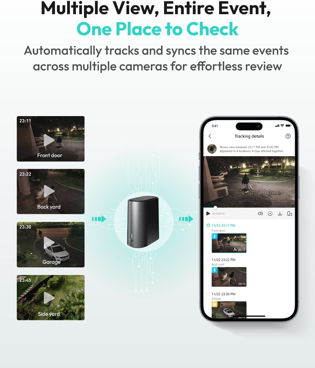 BOTSLAB 4K Security Cameras Wireless Outdoor, 4 Cam-Kit, Solar Camera for Home Security with Full Color Night Vision, No Subscription,AI Recognition,32GB Local Storage Base Station,360° PT,2.4GHz WiFi