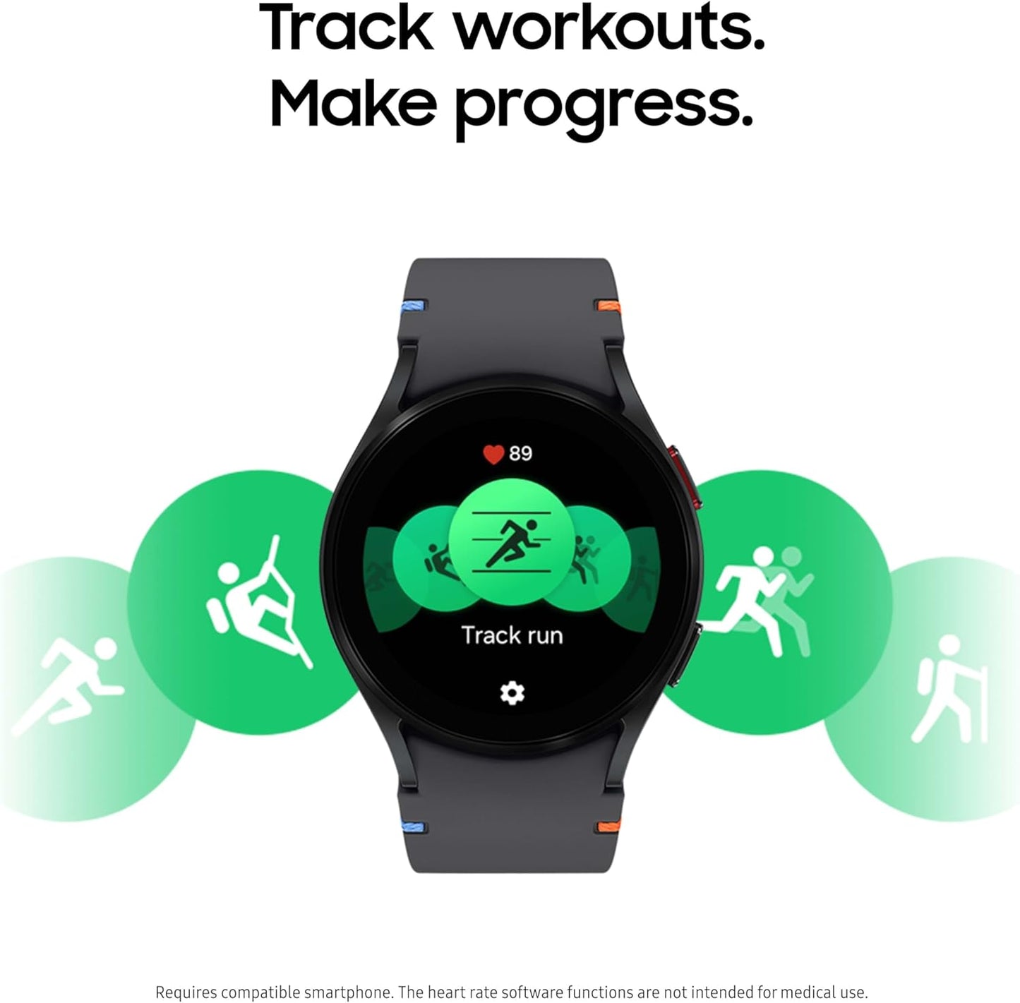 Samsung Galaxy Watch FE 40mm Bluetooth AI Smartwatch w/Fitness Tracking, BIA Sensor, Personalized HR Zones, Heart Rate Tracker, Sleep Monitor, 2024, Black US Version, 1Yr Manufacturer Warranty