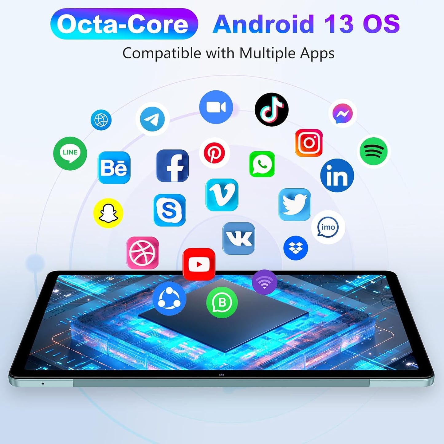 Android 13 Tablet, 11 inch Android Tablet Computer, 14(6+8GB) RAM+256GB ROM+512GB Expand, 7500mAh Battery, 2000 * 1200 IPS, WiFi, Bluetooth 5.0, GPS, Dual Camera, Widevine L1