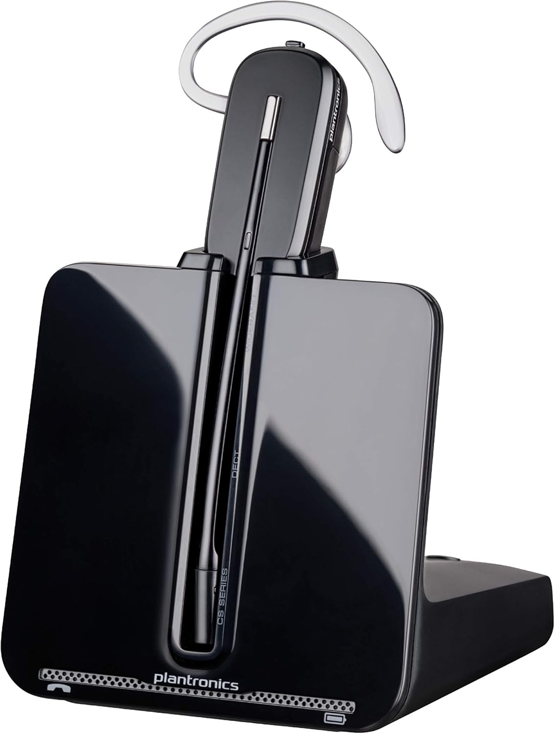 Plantronics - CS540 Wireless DECT Headset (Poly) - Single Ear (Mono) Convertible (3 Wearing Styles) - Connects to Desk Phone - Noise Canceling Microphone