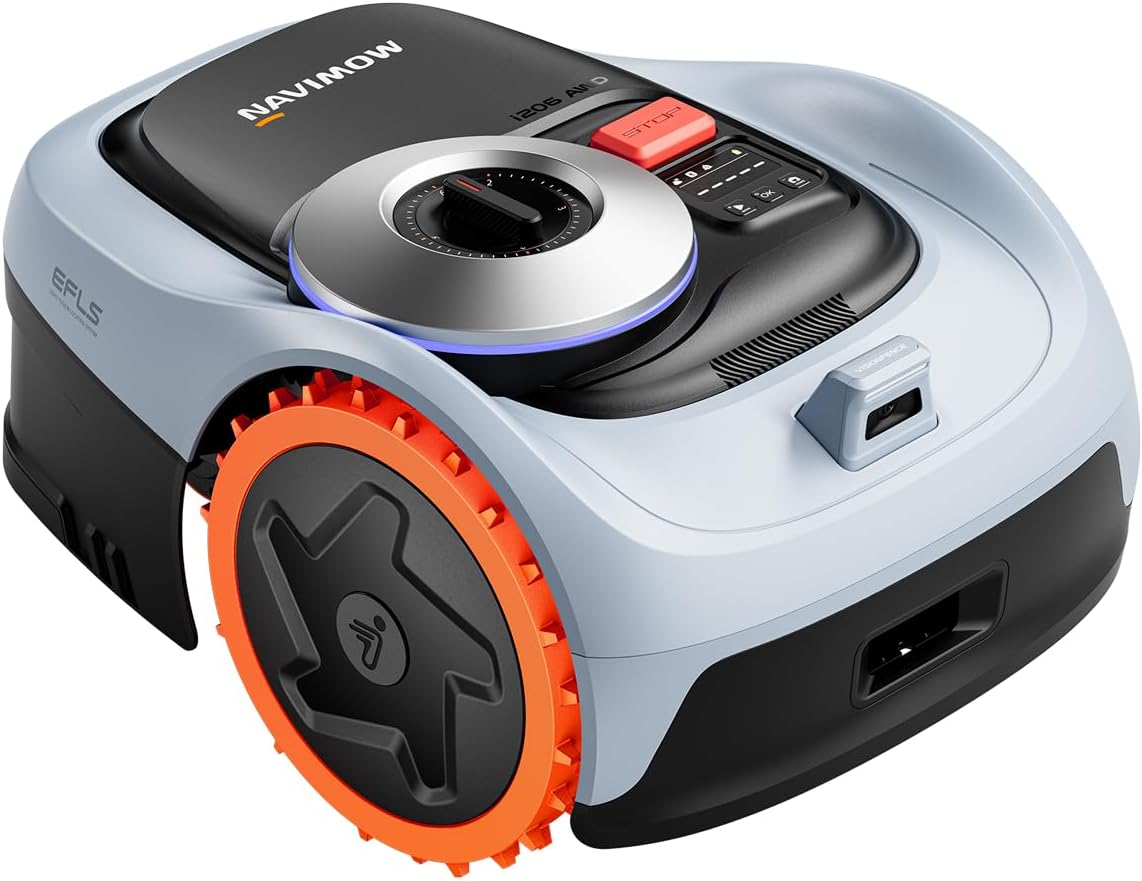 Segway Navimow i206 AWD Robot Lawn Mower (New i105N), Wire-Free Robotic Mower, All-Wheel Drive for 45% Slopes, Auto Mapping, NRTK + Vision, 2–3.6 in Cutting Height, Covers 0.15 Acre